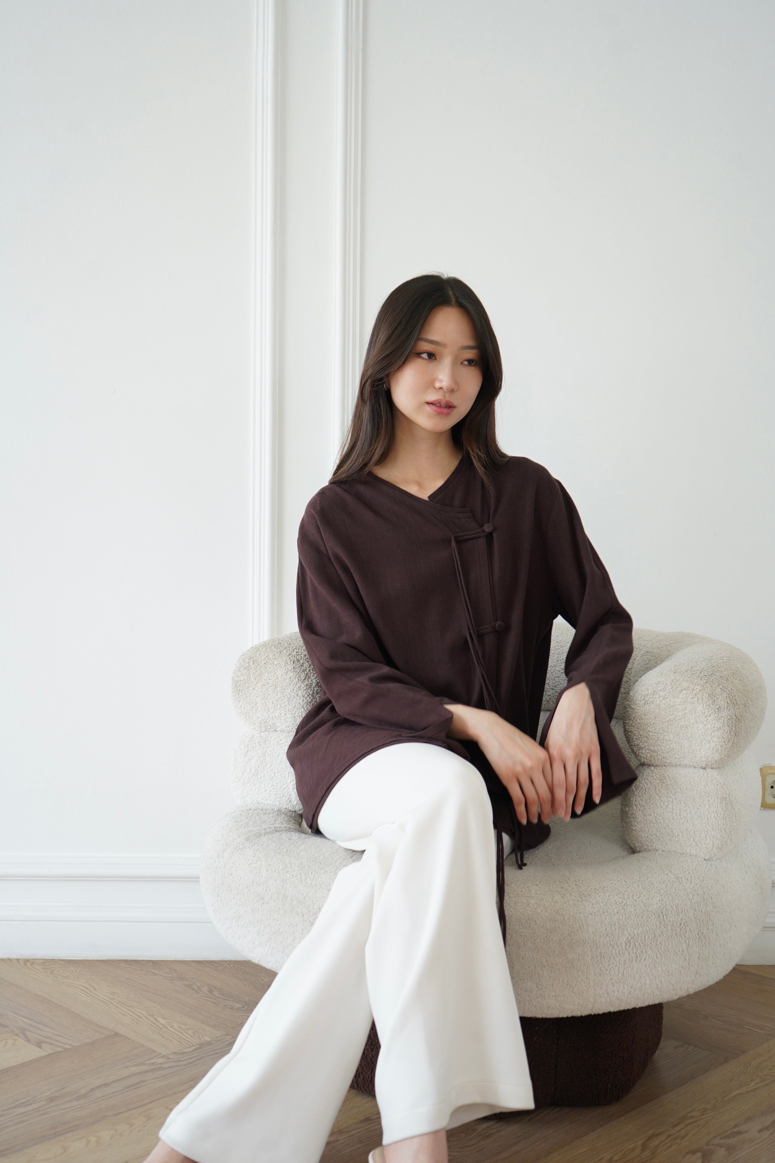 Serein Top in Brown