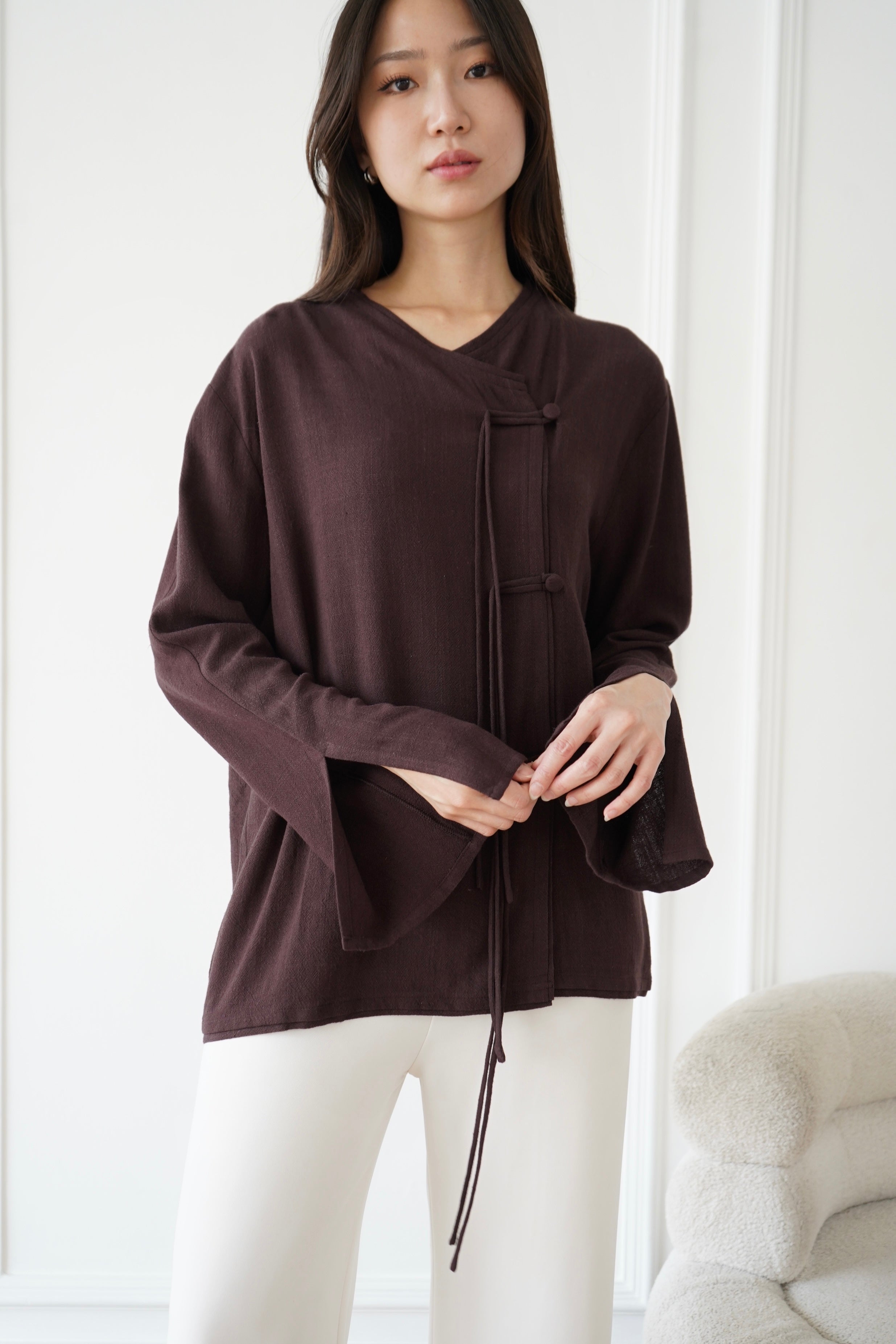 Serein Top in Brown