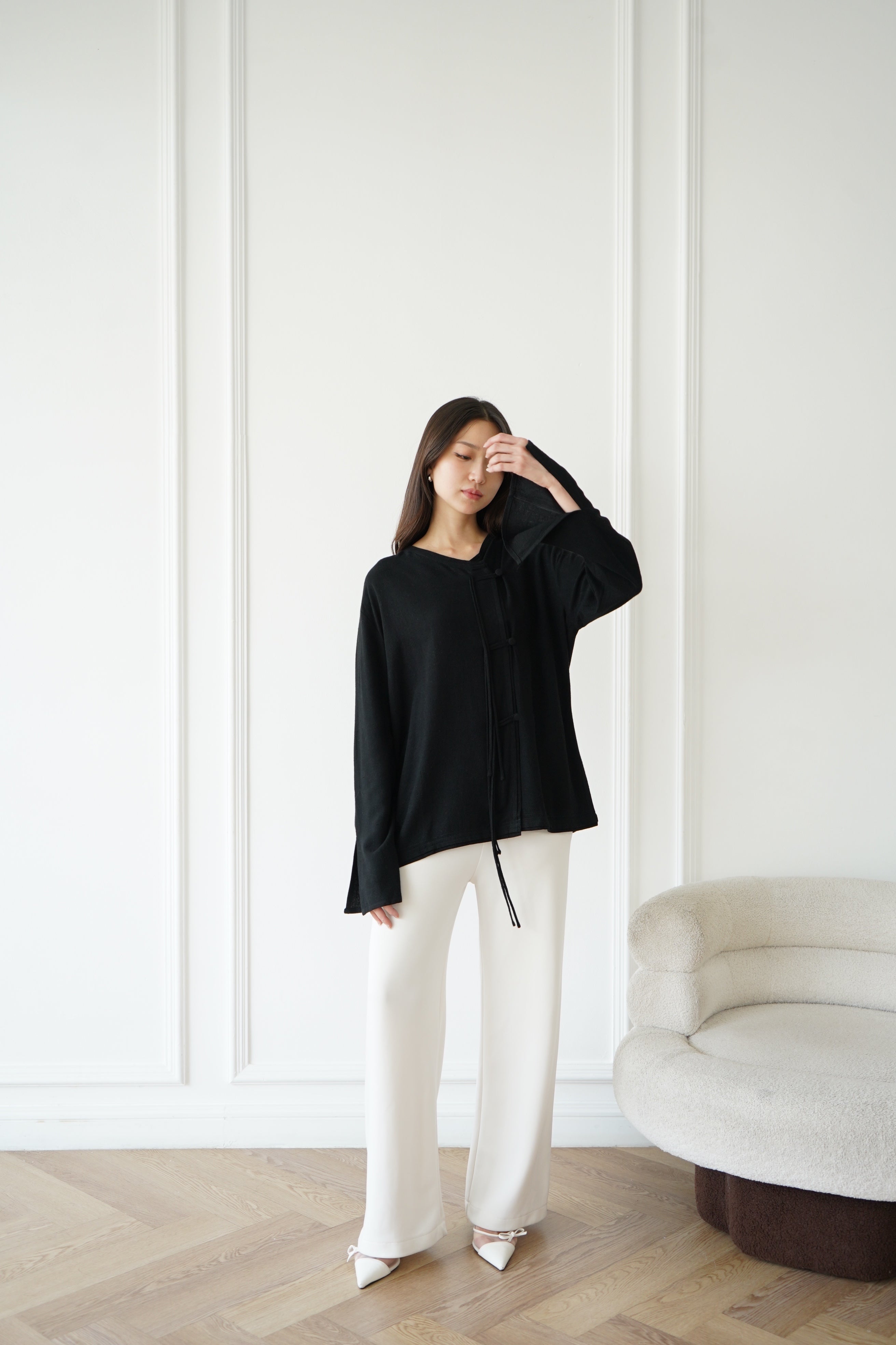 Serein Top in Black