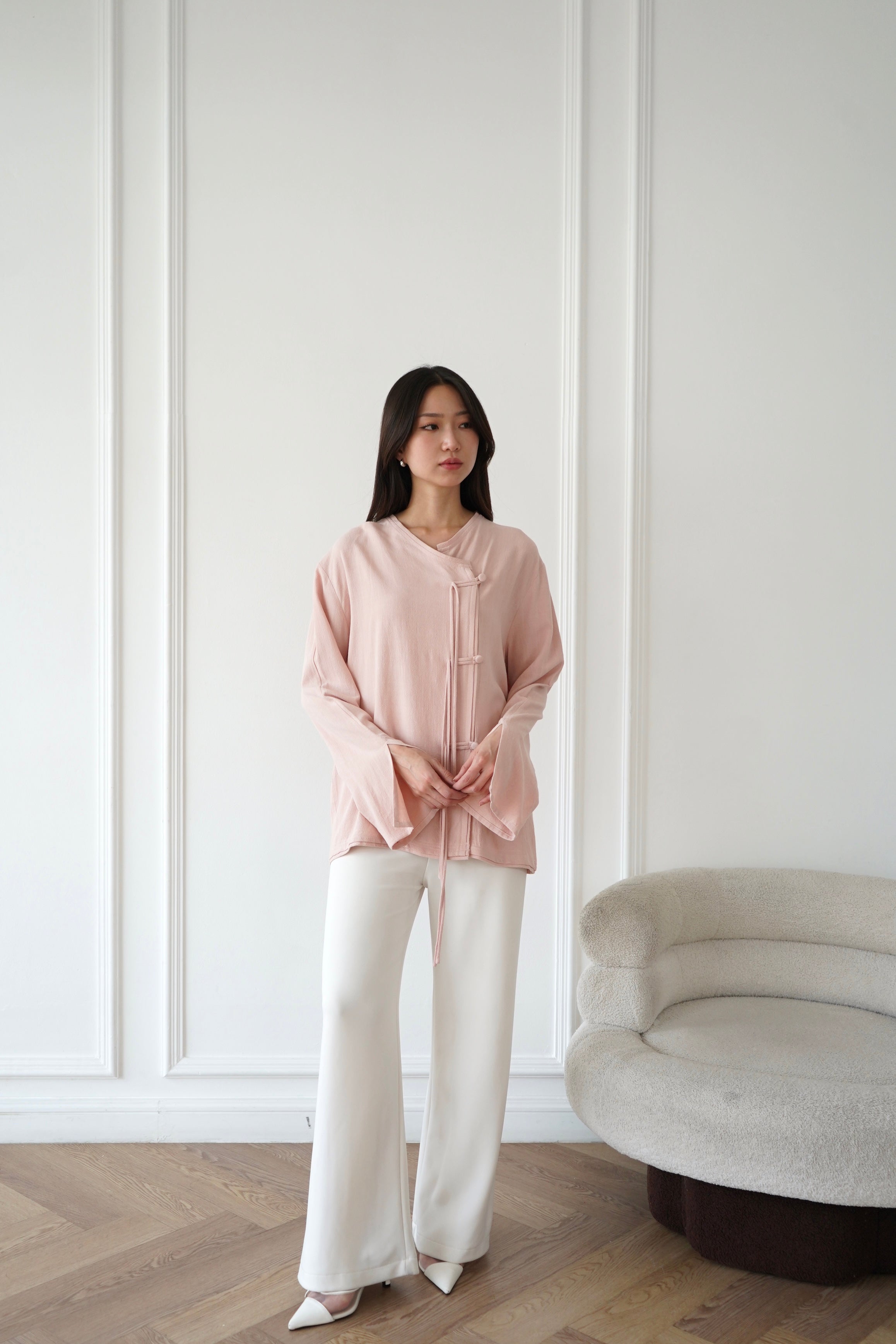 Serein Top in Peony Pink