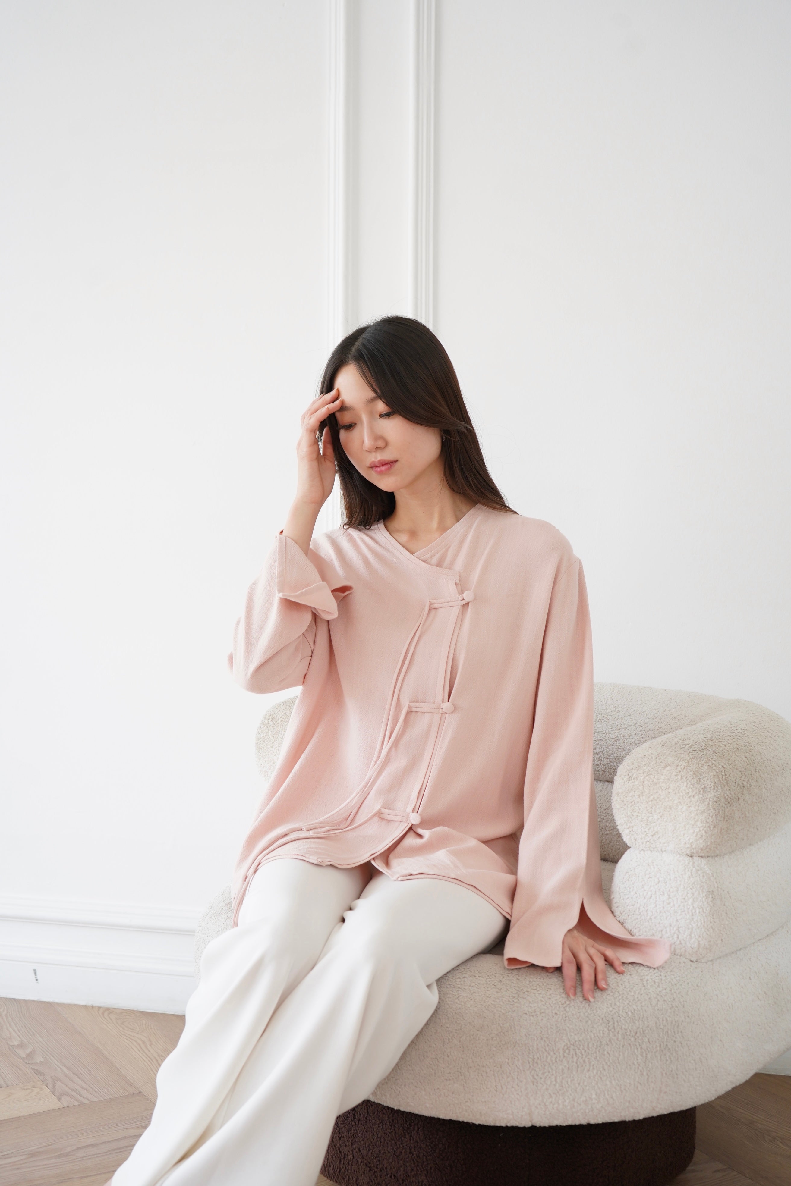 Serein Top in Peony Pink