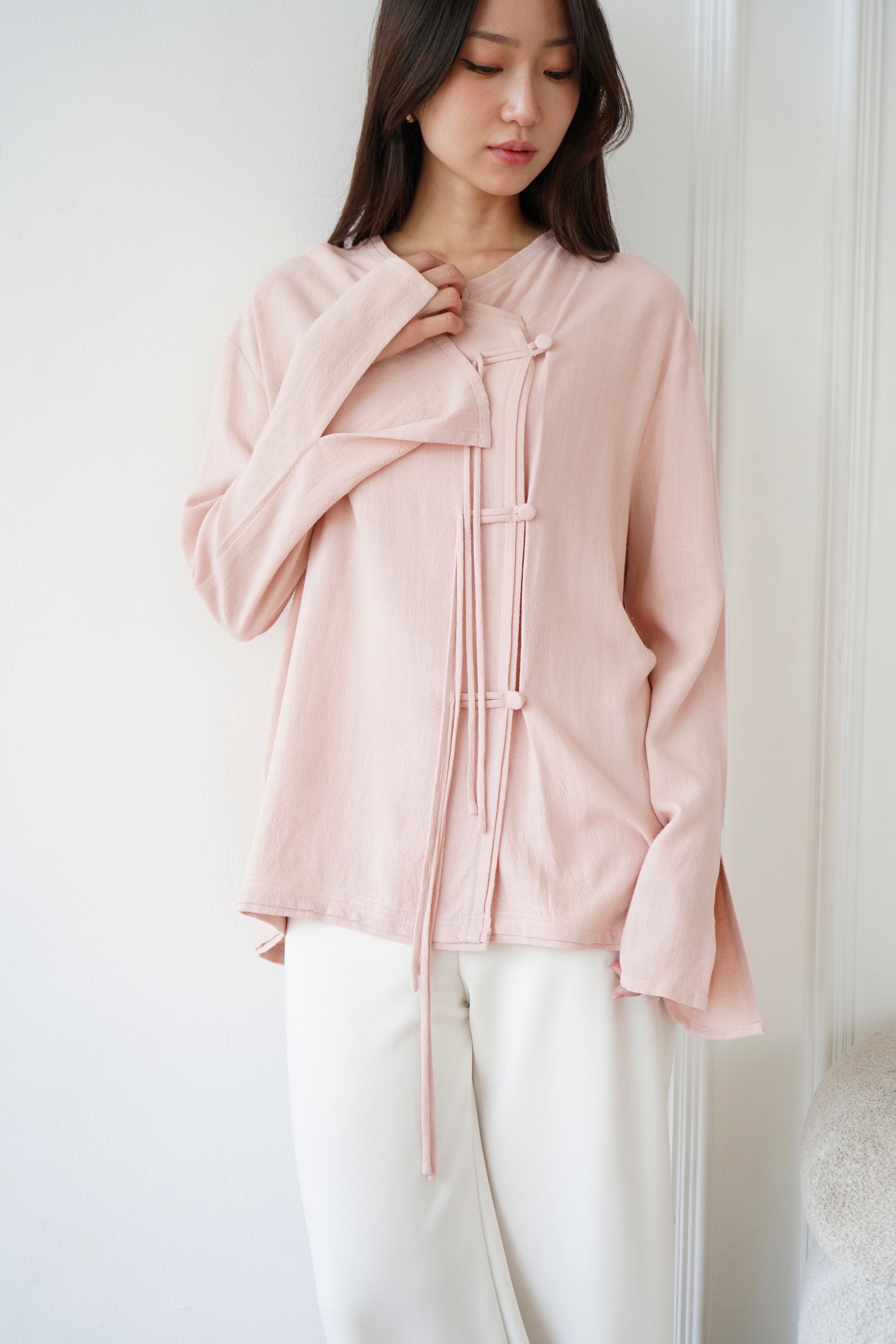 Serein Top in Peony Pink